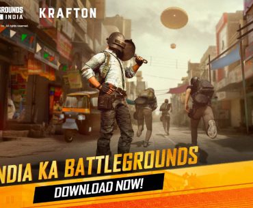 A squad running in the poster of the launch of Battleground Mobile India